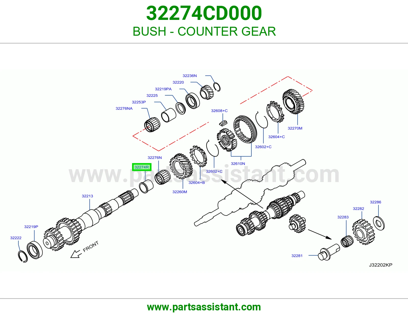 جلبة ترس شجرة 32274CD000