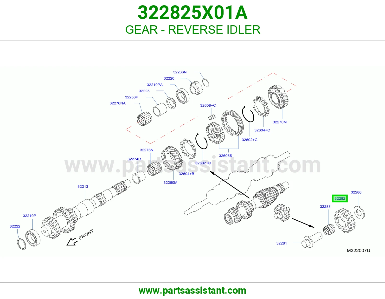 ترس ريوس وسيط 322825X01A