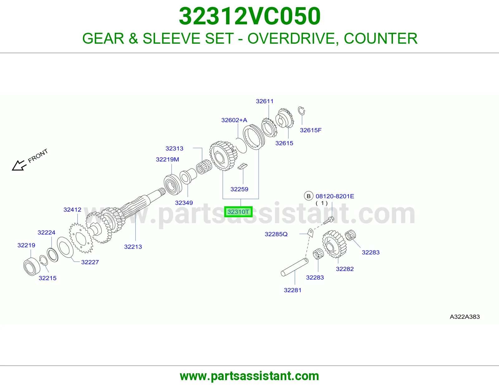 ترس طقم جلبة أوفر درايف موازن 32312VC050