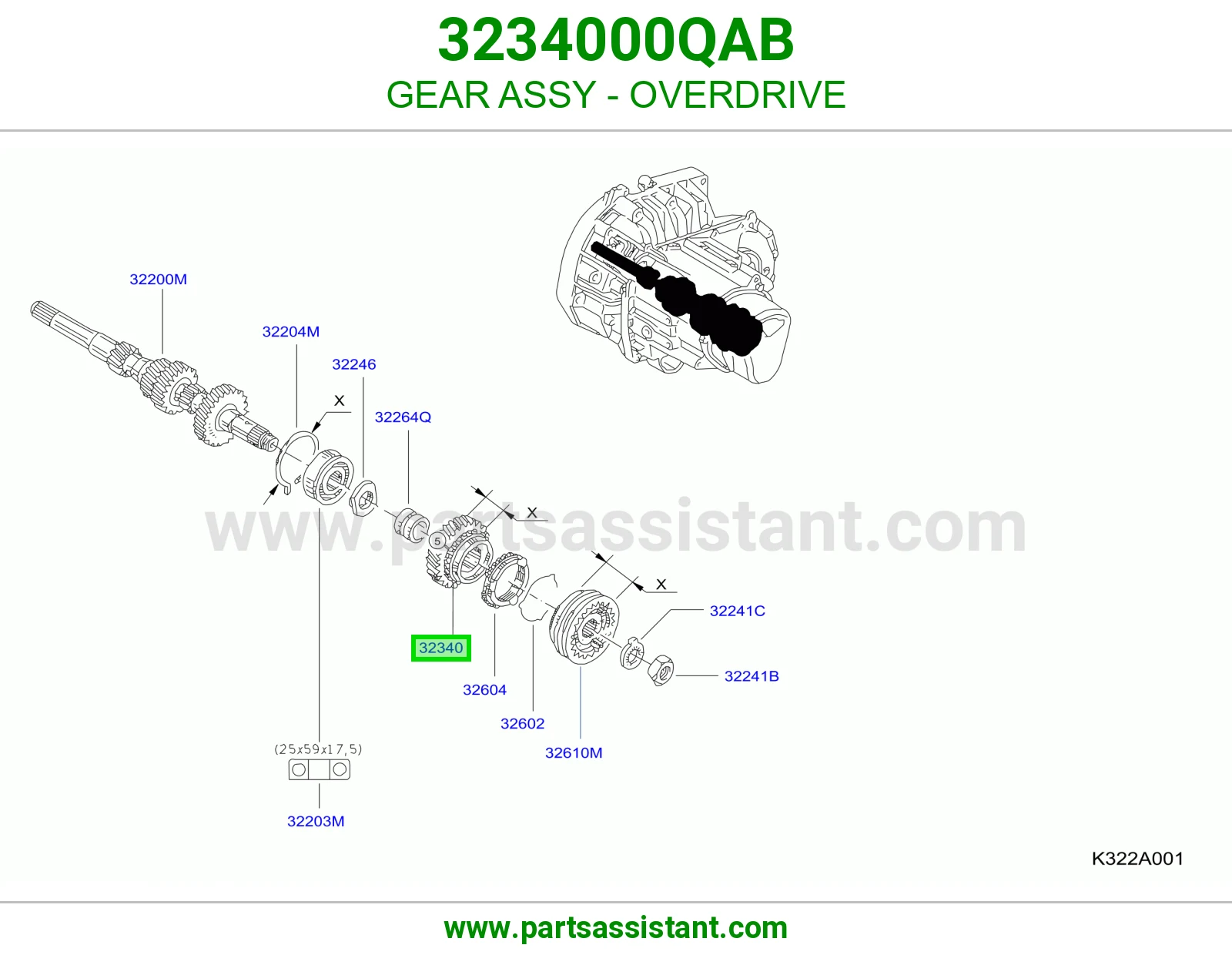 ترس أوفر درايف كامل 3234000QAB