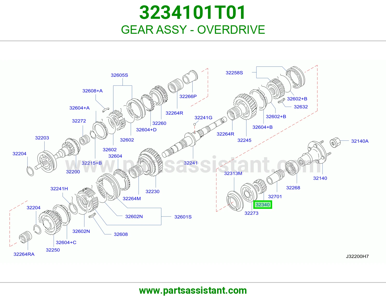 ترس أوفر درايف كامل 3234101T01