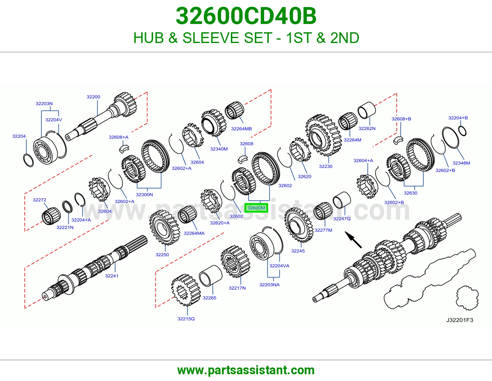 فلنجة طقم جلب أول ثاني 32600CD40B