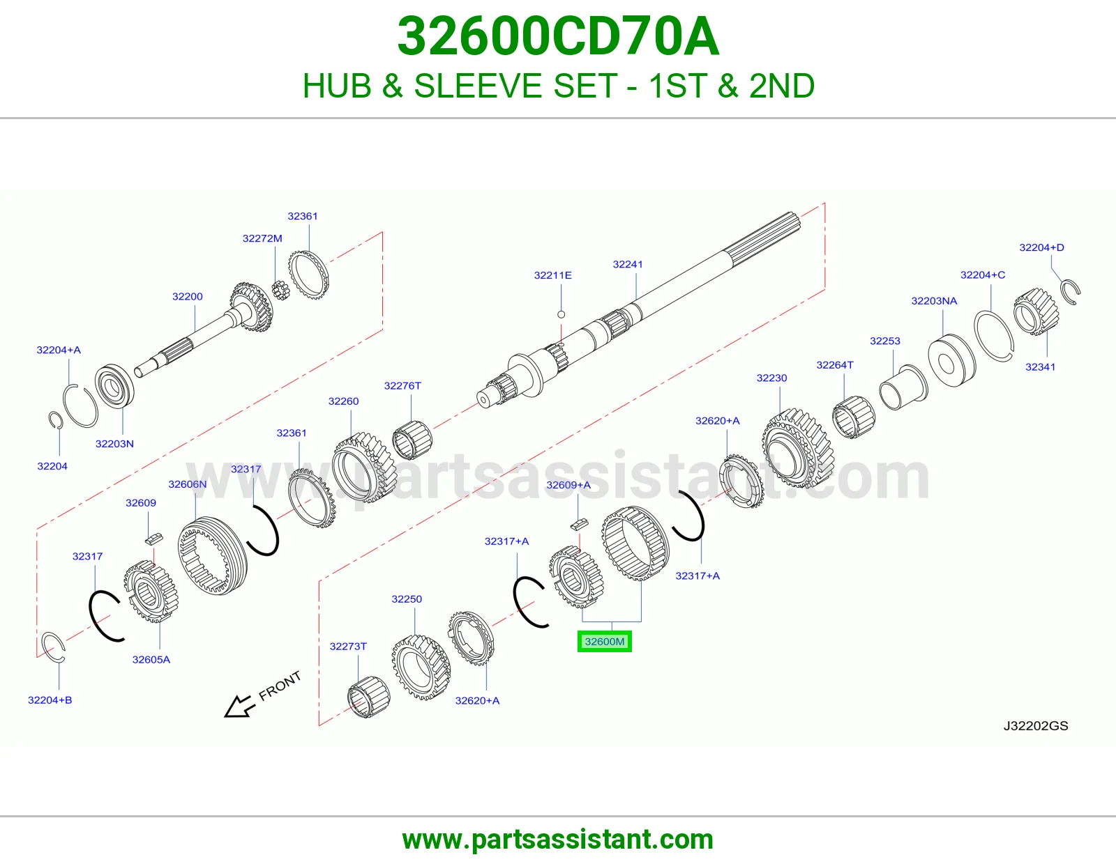 فلنجة طقم جلب أول ثاني 32600CD70A