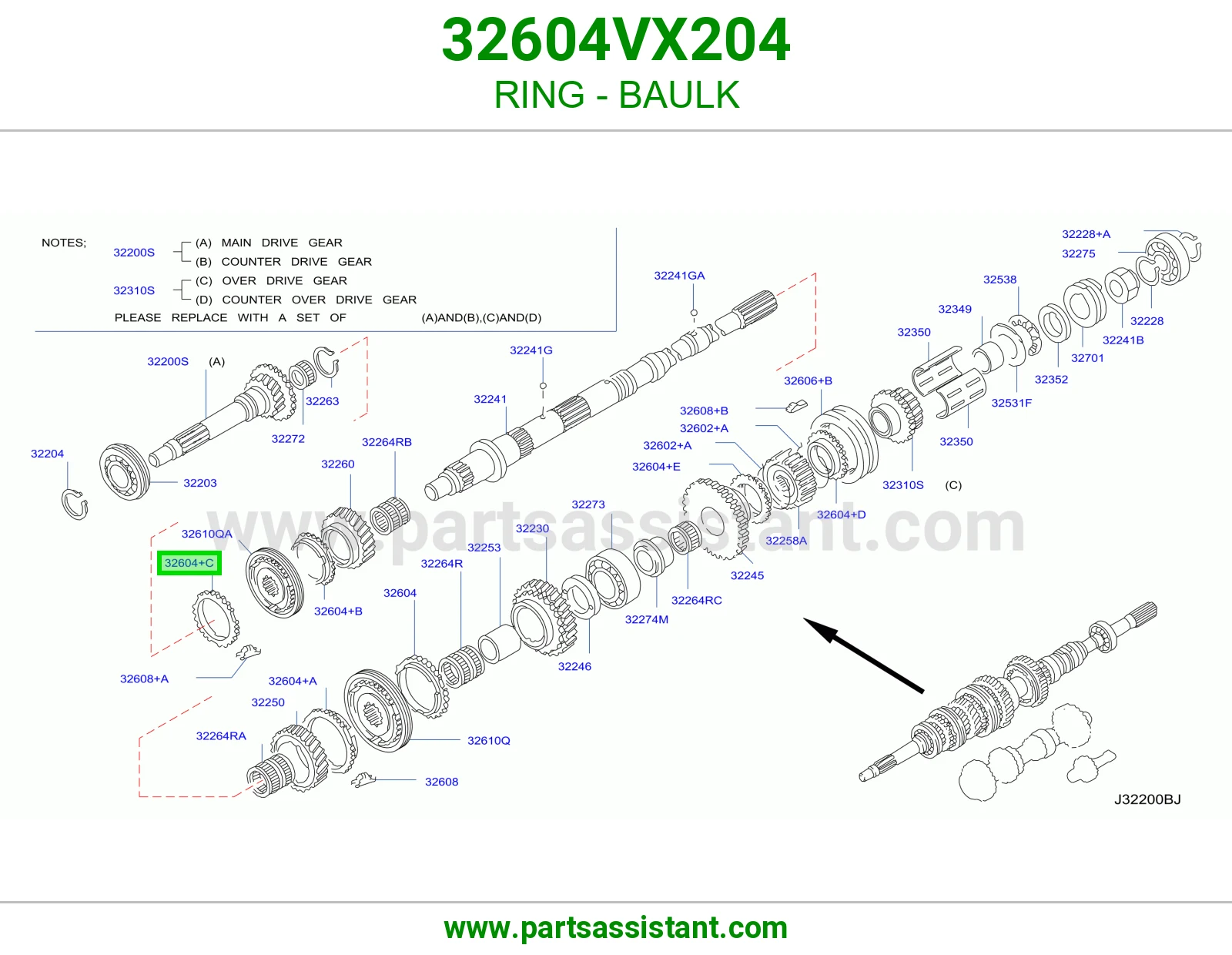 حلقة حاجز 32604VX204
