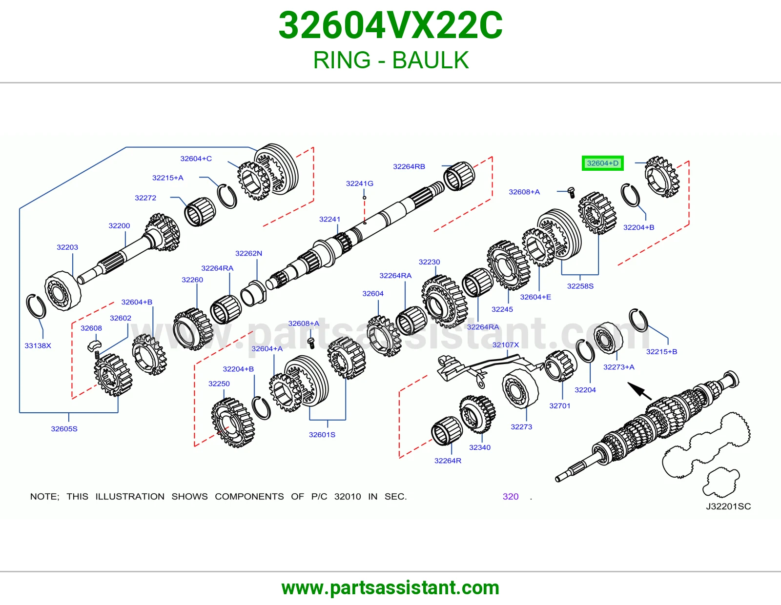 حلقة سنكرون 32604VX22C