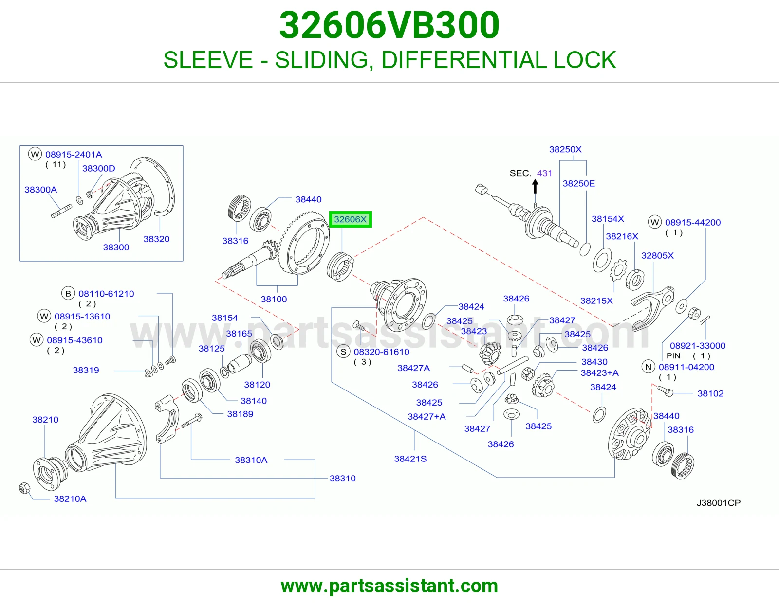 جلبة سحاب قفل دفرنس 32606VB300