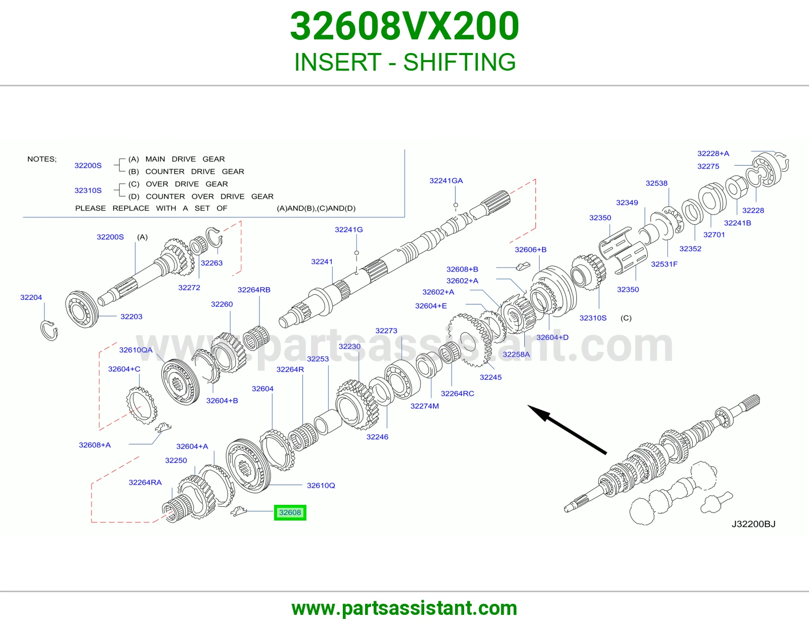 حشوة تعشيق 32608VX200