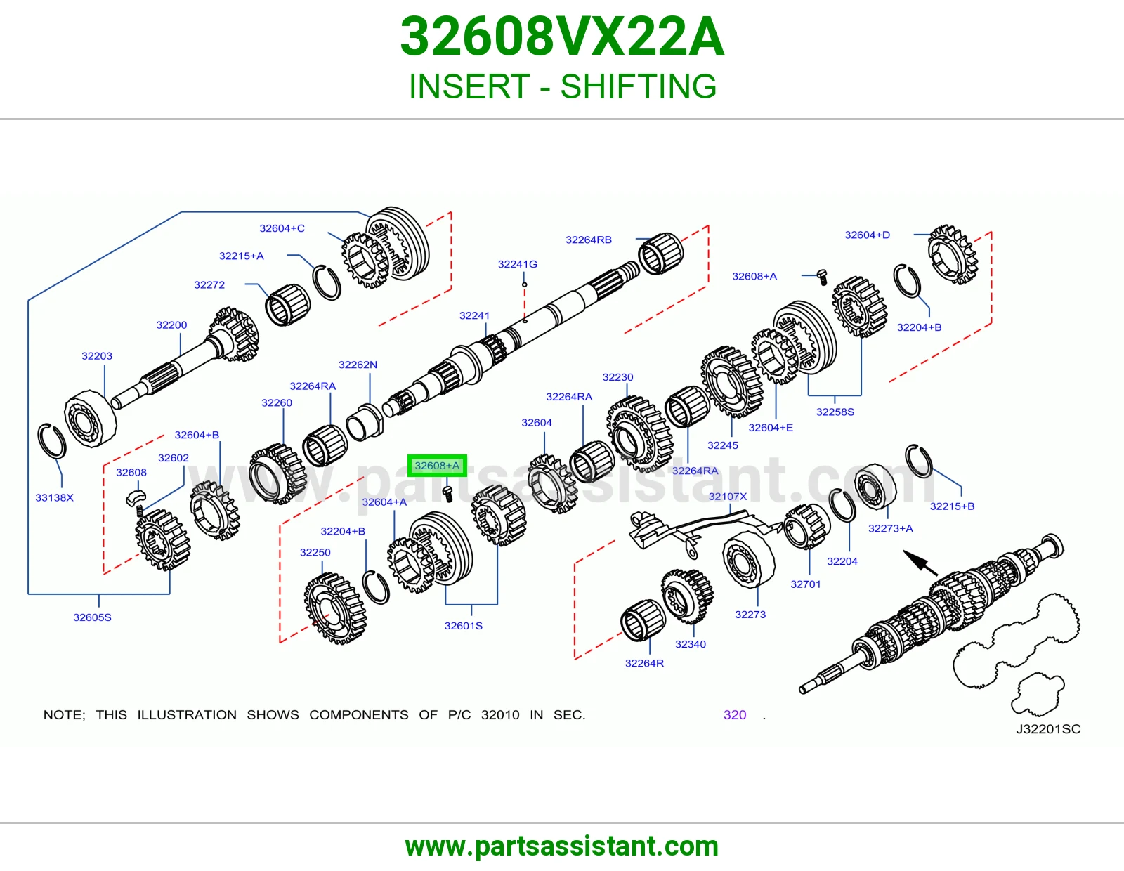 حشوة تعشيق 32608VX22A