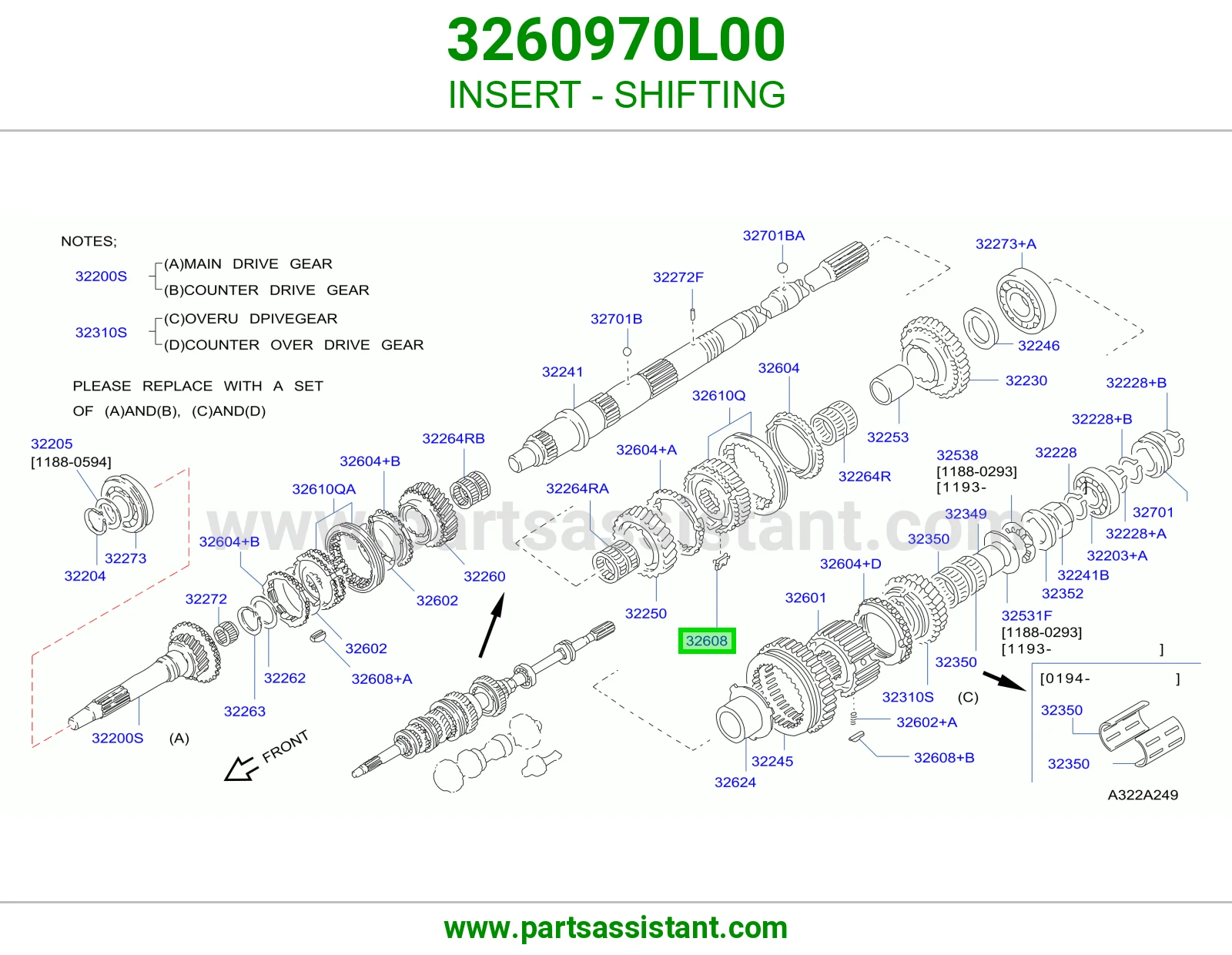 إدخال تعشيق 3260970L00