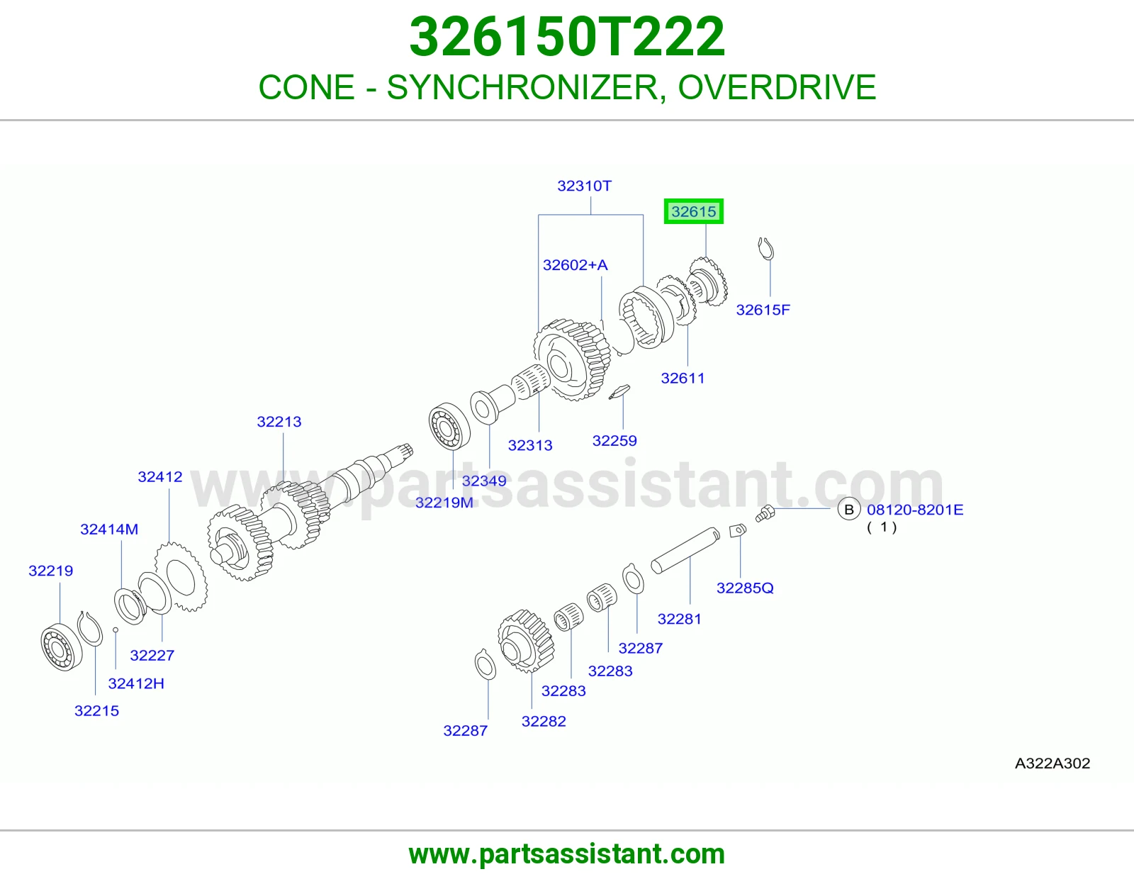 مخروط سنكرون أوفر درايف 326150T222