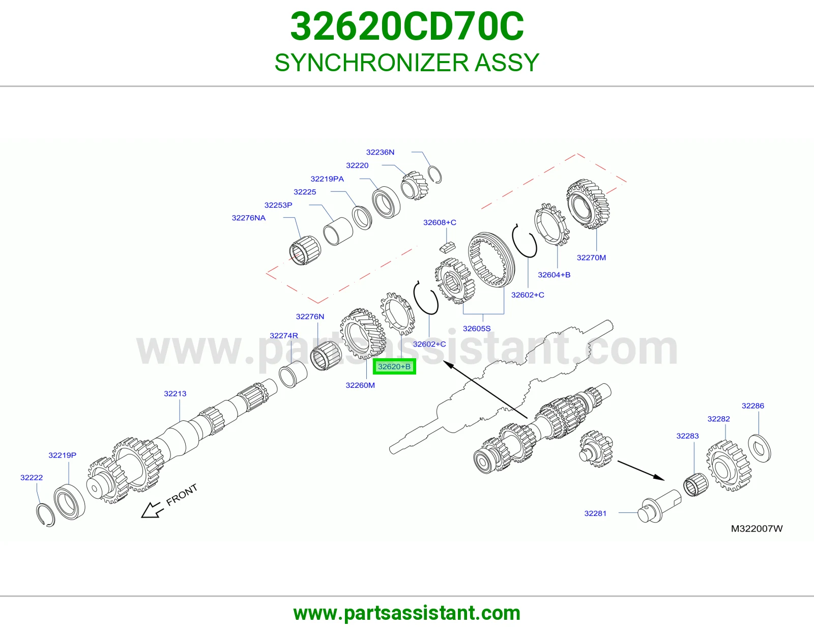 SYNCHRONIZER ASSY 32620CD70C