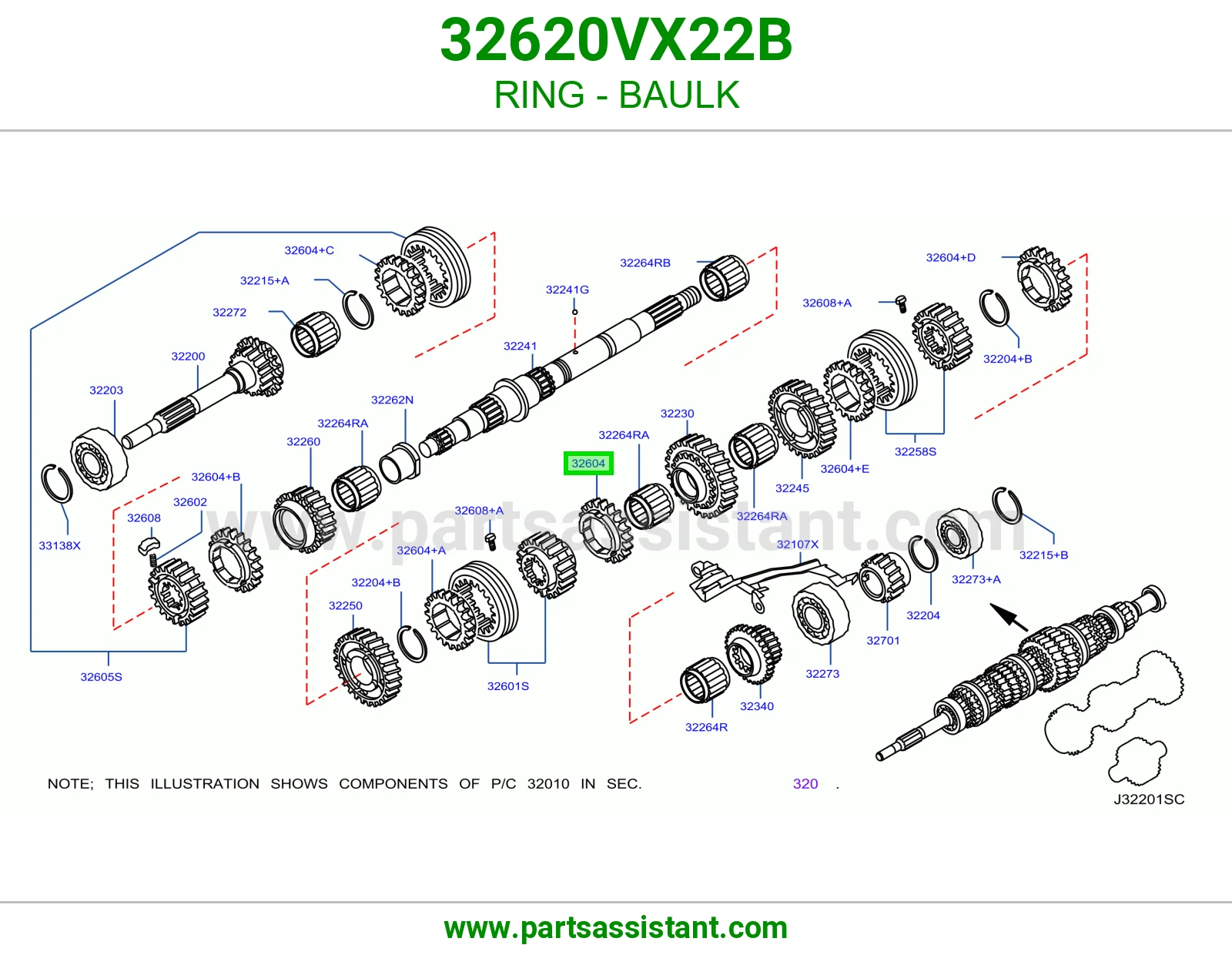 حلقة سنكرون 32620VX22B