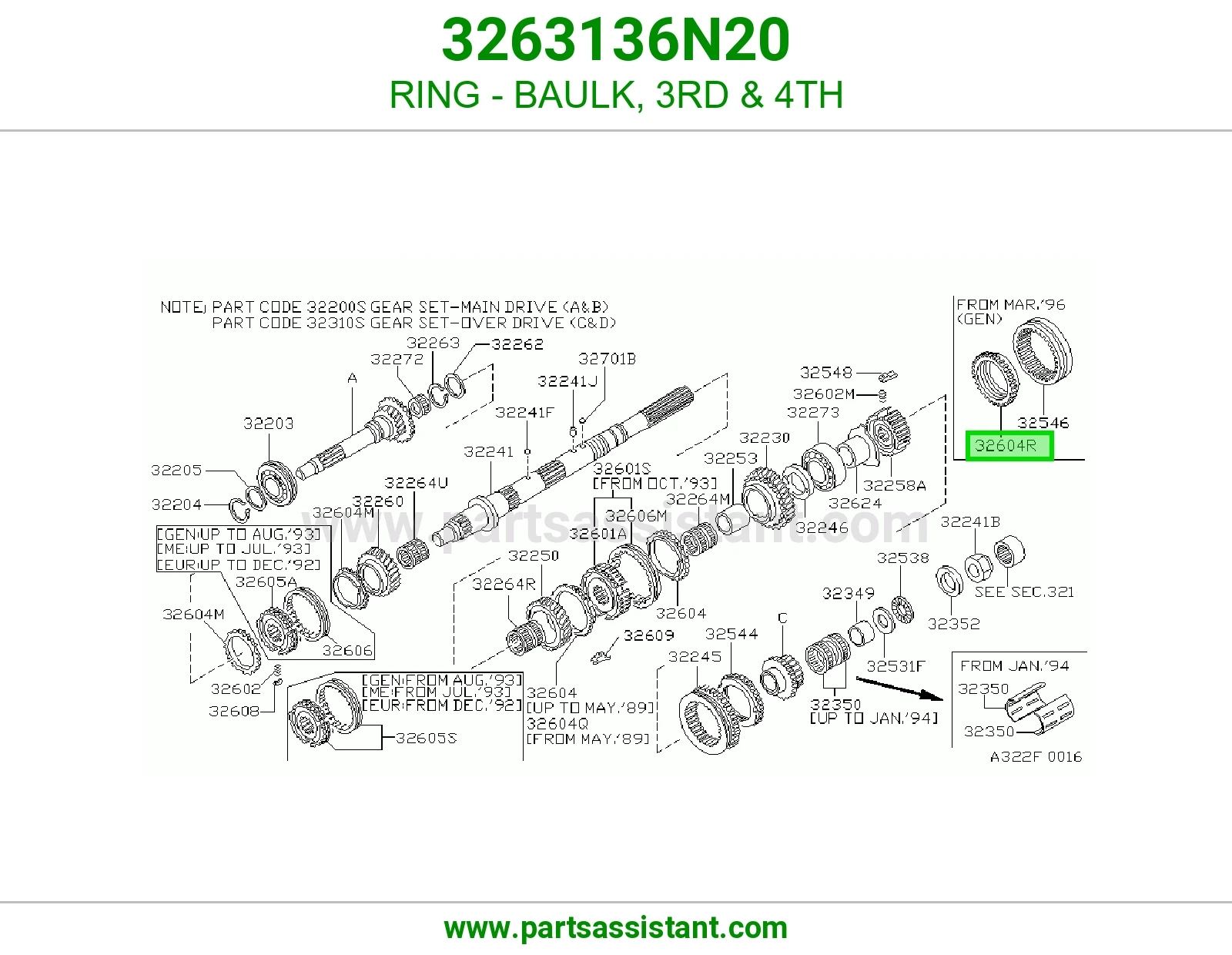 حلقة حاجز 3263136N20