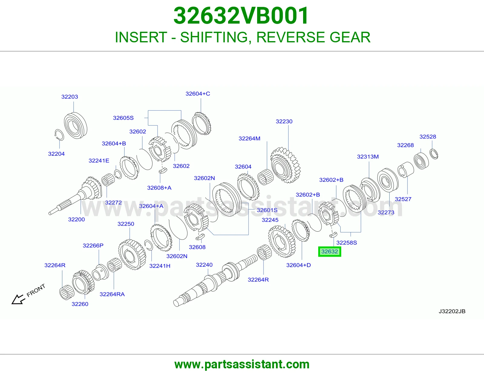 حشوة تعشيق ترس ريوس 32632VB001