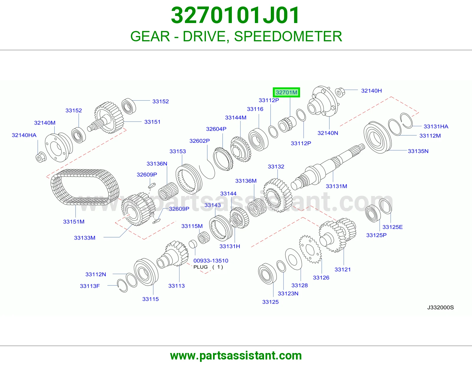 ترس دفع عداد سرعة 3270101J01