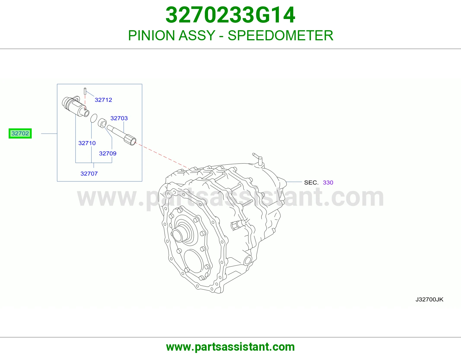 بنيون كامل عداد سرعة 3270233G14