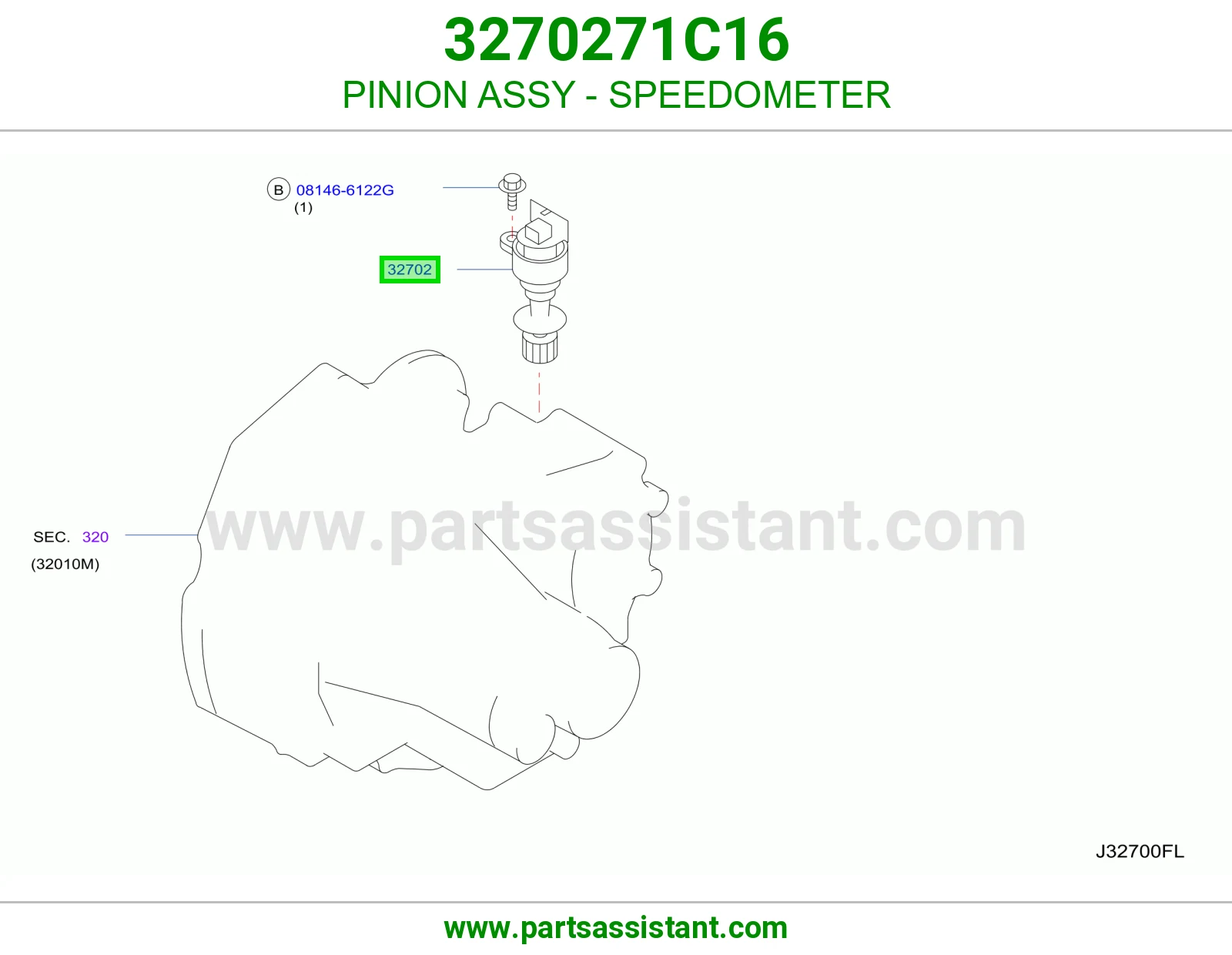 ترس سلف مكينة عداد سرعة 3270271C16