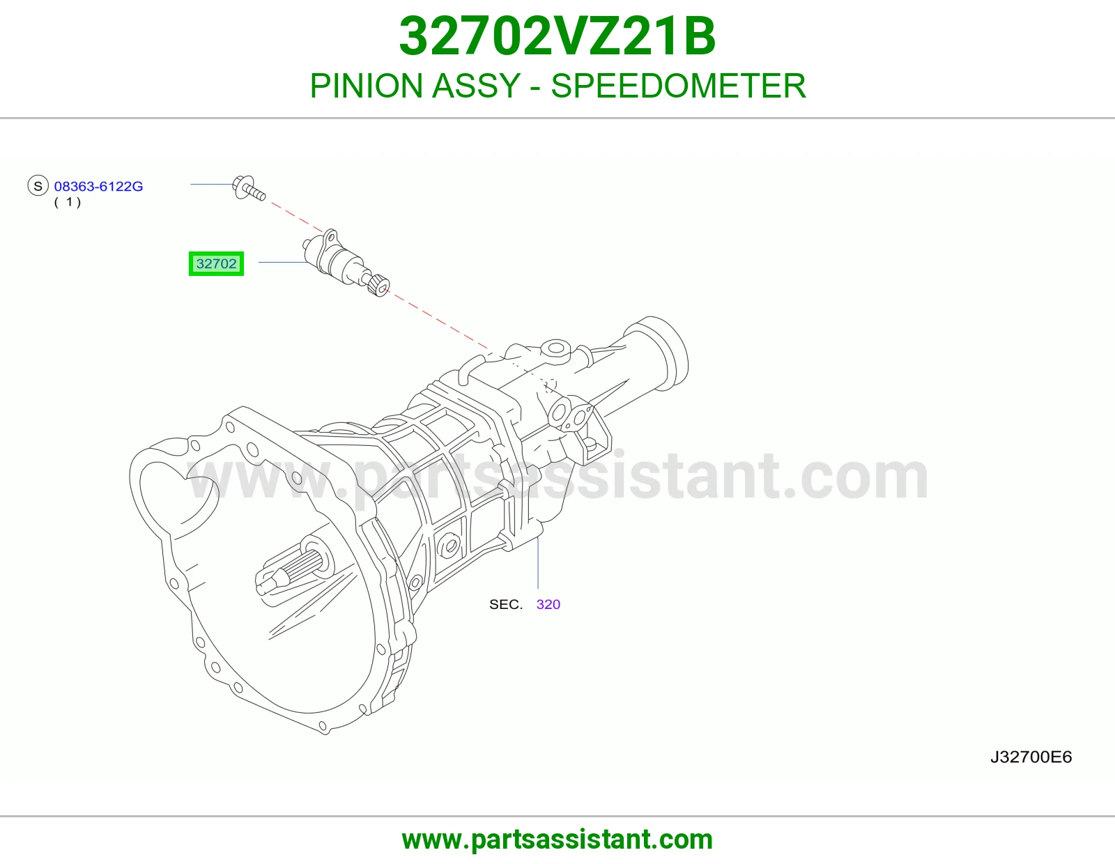 بنيون كامل عداد سرعة 32702VZ21B
