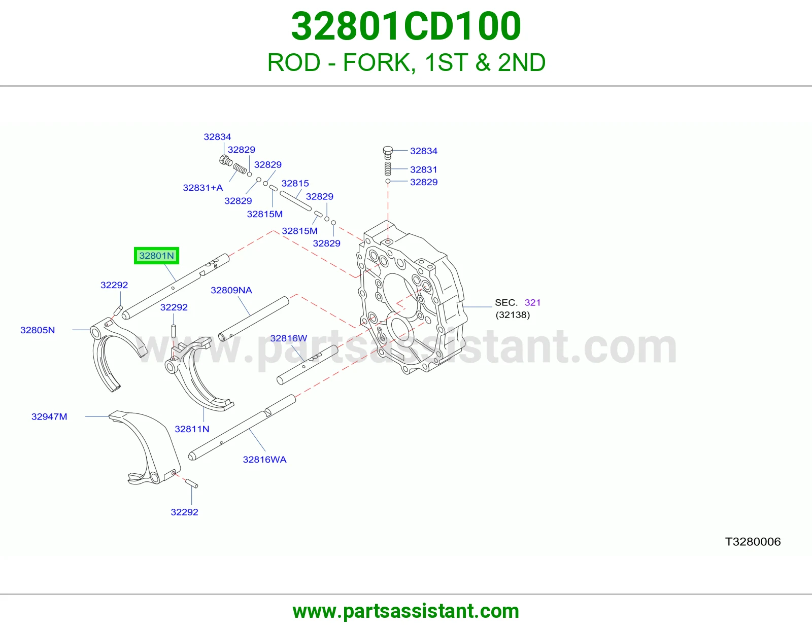 ذراع شوكة أول ثاني 32801CD100