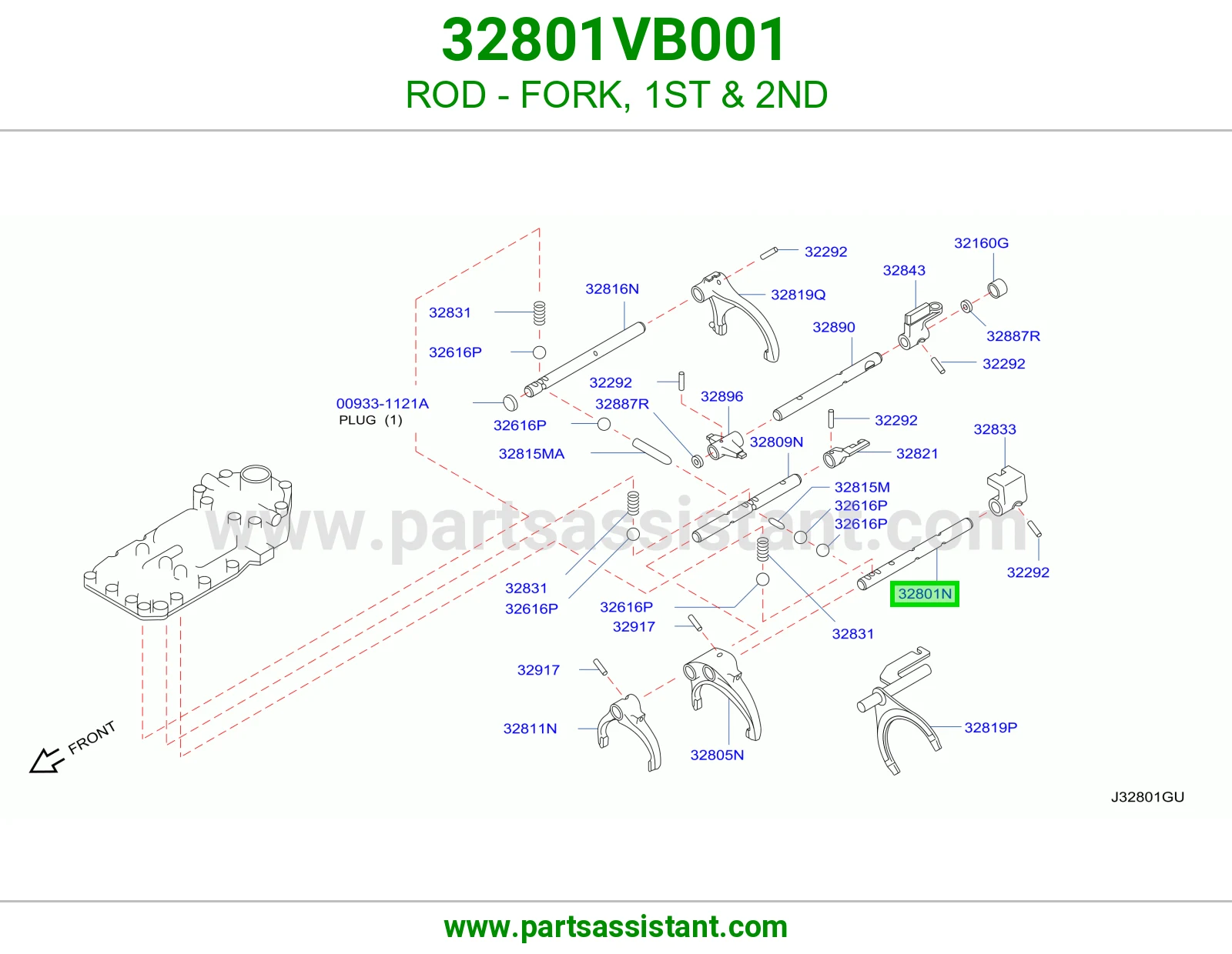 ذراع شوكة أول ثاني 32801VB001
