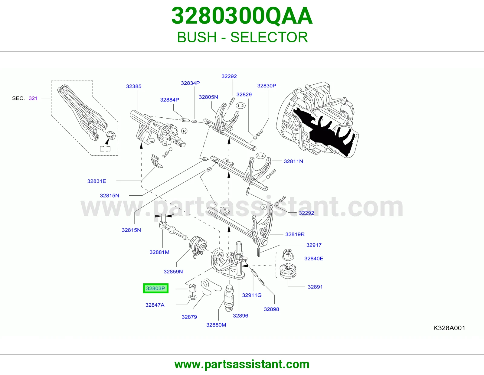 جلبة عصا قير 3280300QAA