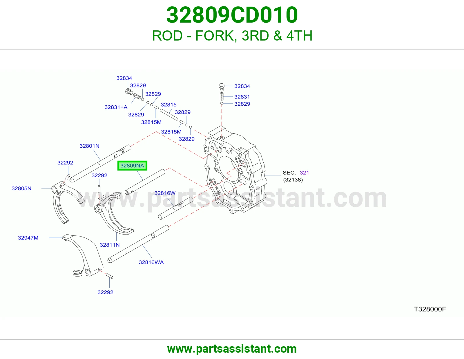 ذراع شوكة ثالث رابع 32809CD010
