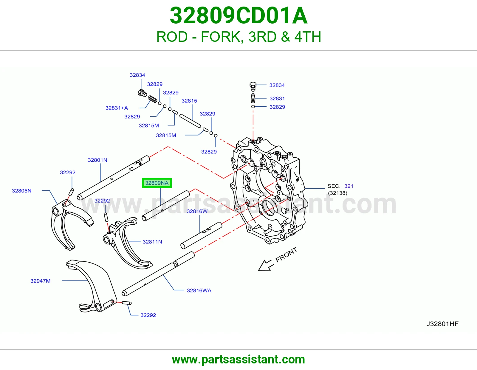ذراع شوكة ثالث رابع 32809CD01A