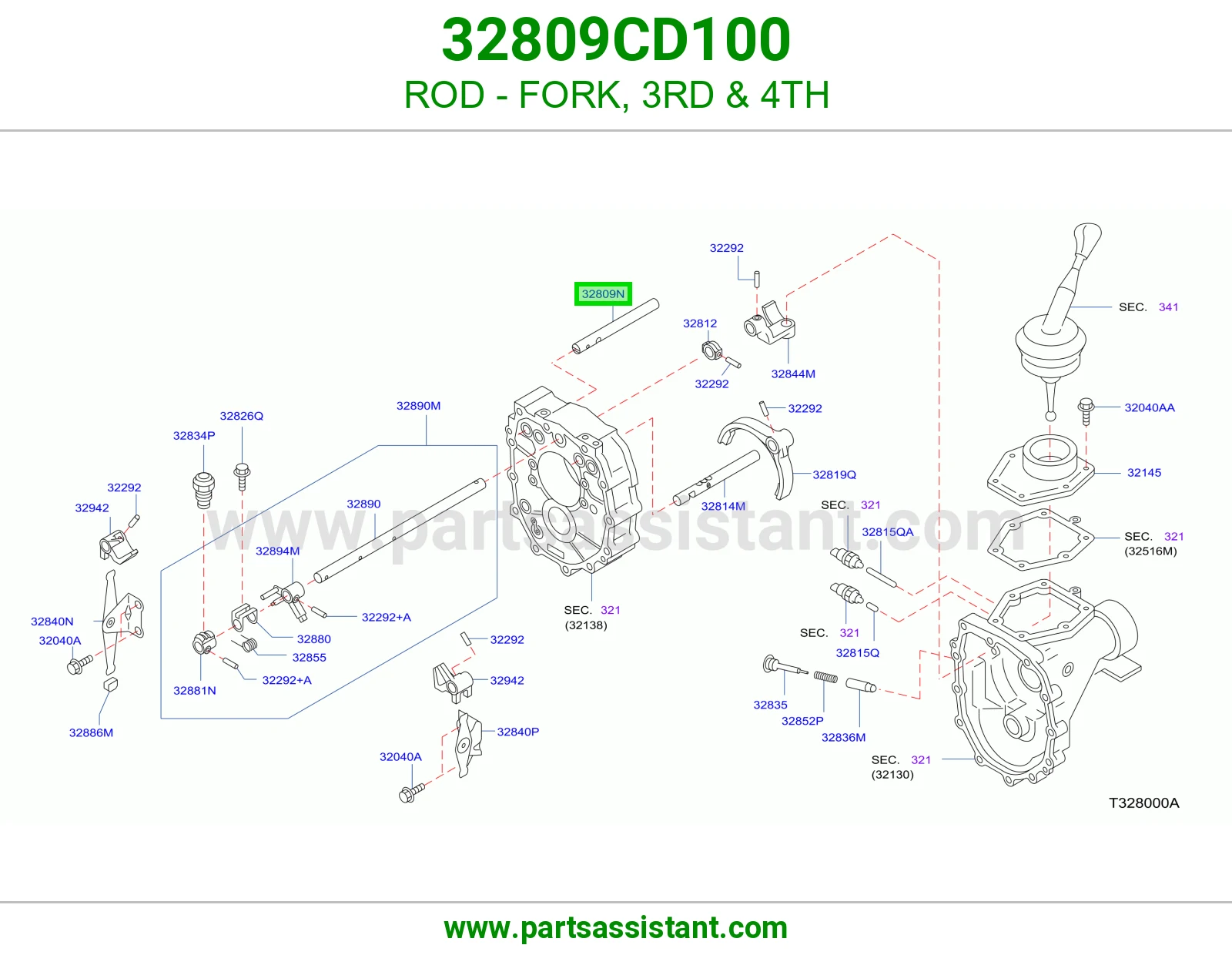 ذراع شوكة ثالث رابع 32809CD100