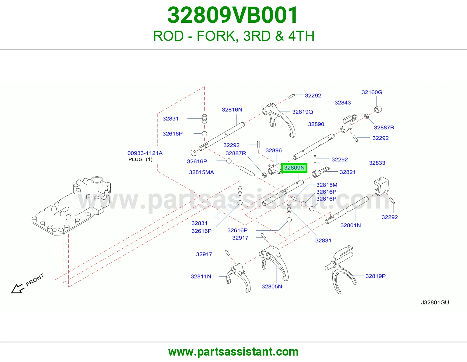 ذراع شوكة ثالث رابع 32809VB001