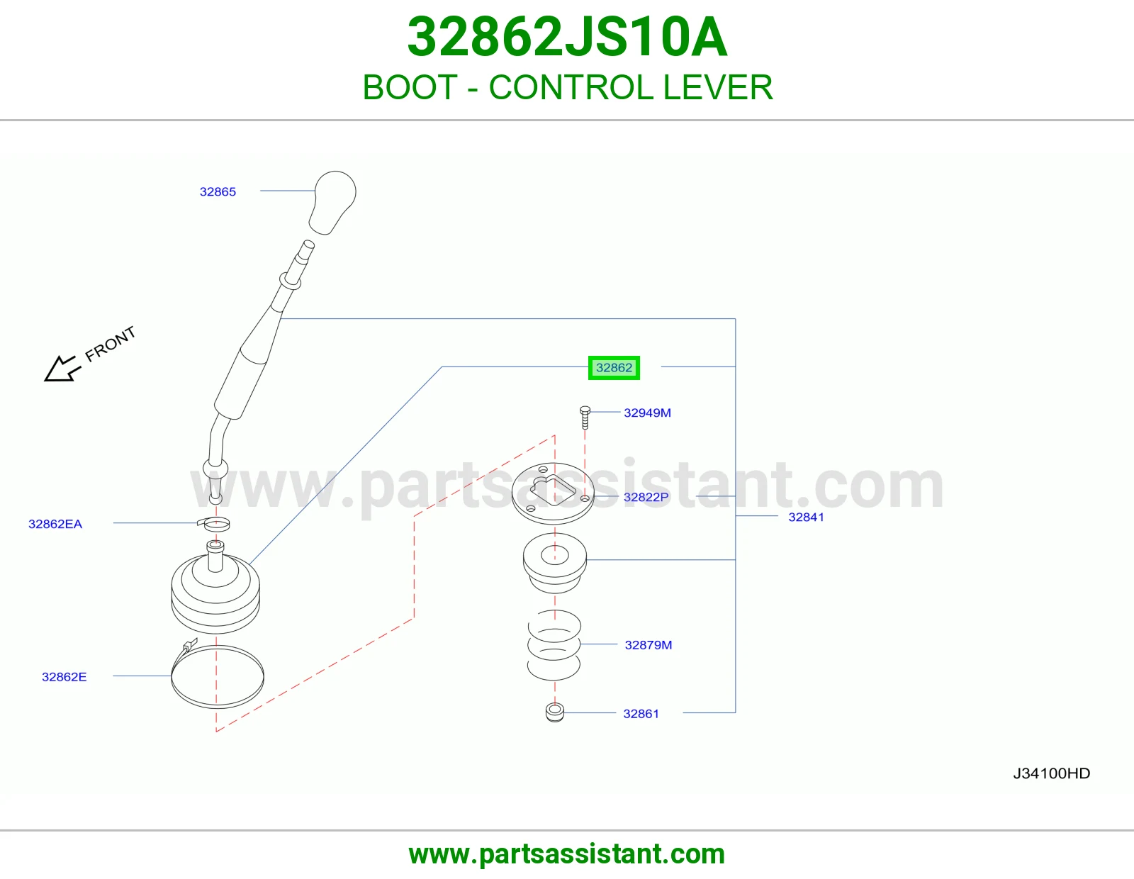 جلدة عصا قير 32862JS10A