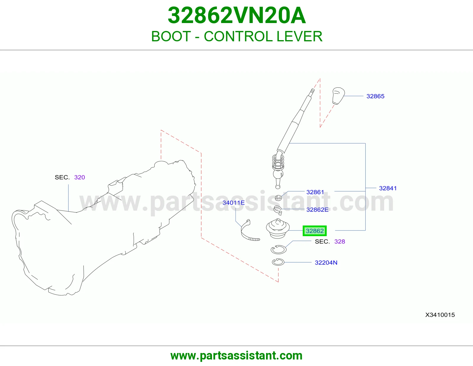 جلدة ذراع تحكم 32862VN20A