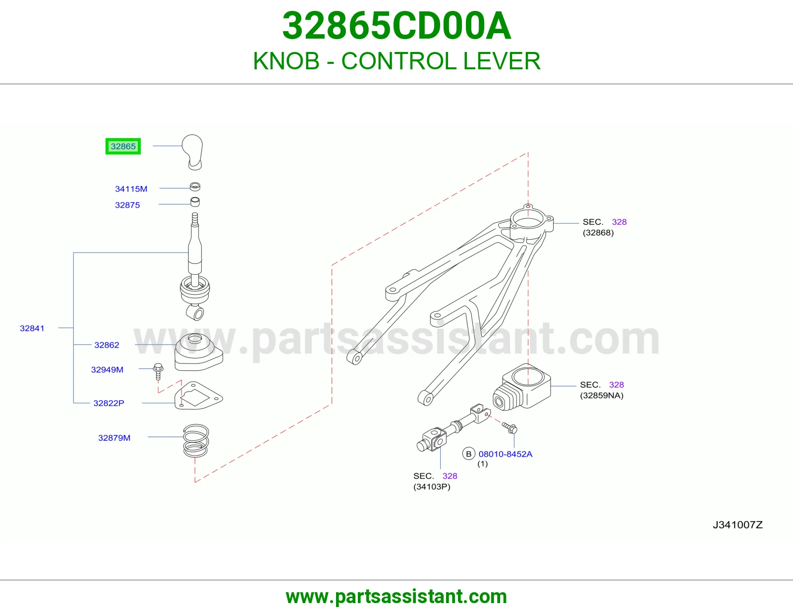 مسكة عصا قير 32865CD00A