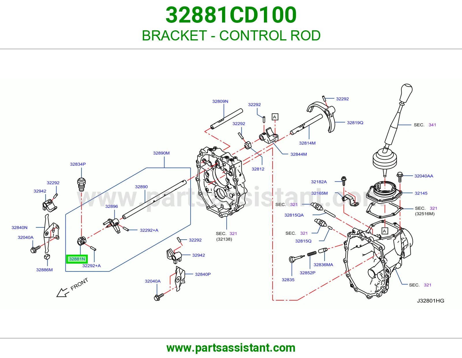 قاعدة ذراع تحكم 32881CD100