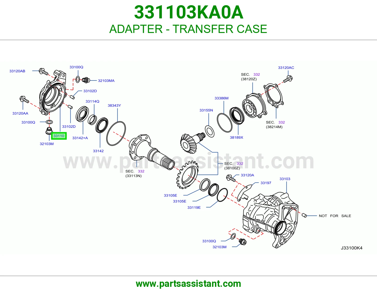 وصلة علبة دبل 331103KA0A