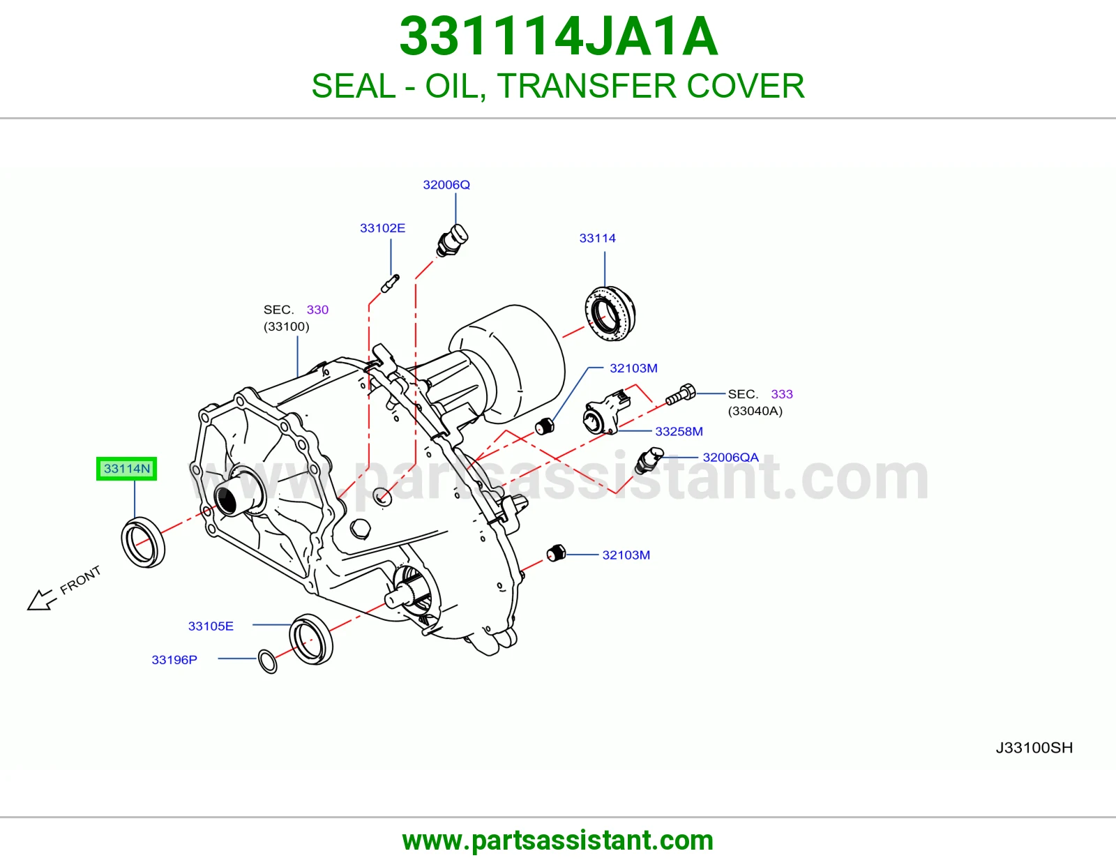 جلدة زيت دبل غطا 331114JA1A