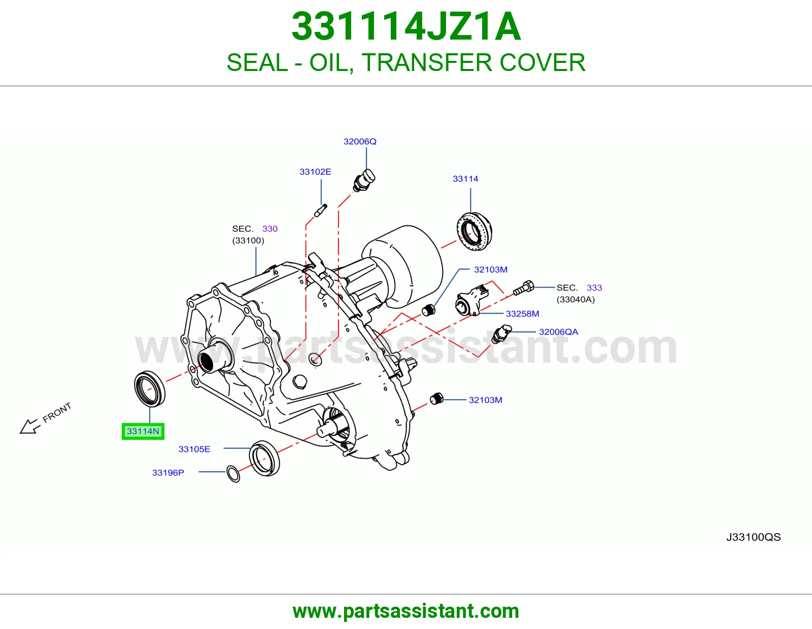 جلدة زيت غطاء دبل 331114JZ1A