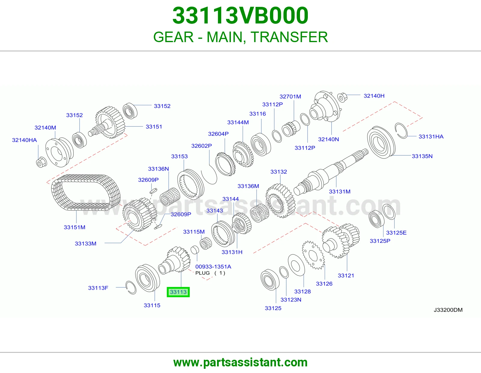 ترس رئيسي دبل 33113VB000