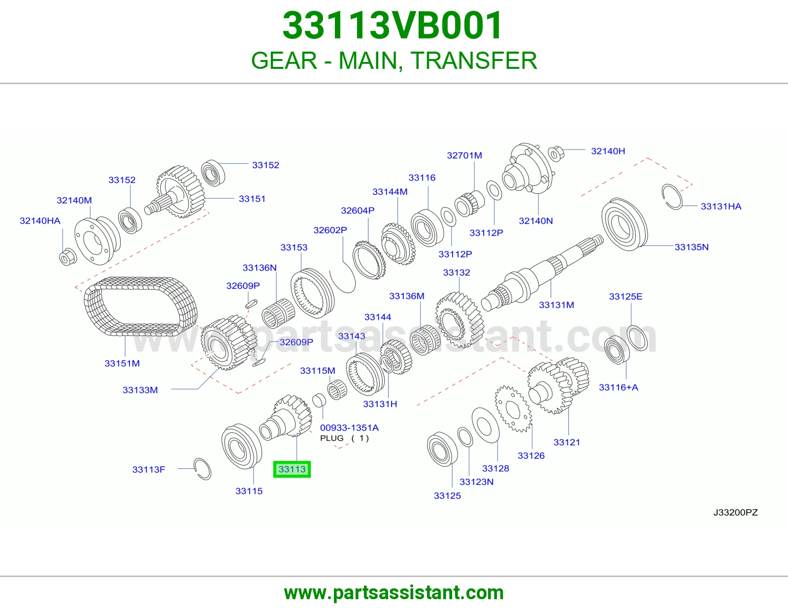 ترس رئيسي دبل 33113VB001