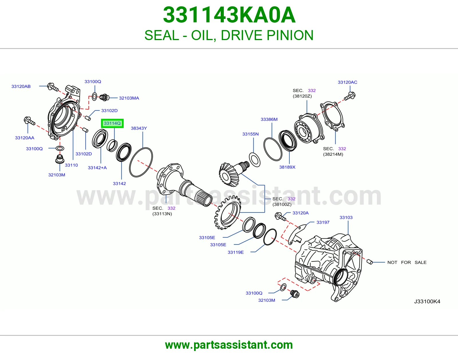 جلدة زيت بنيون دفرنس 331143KA0A