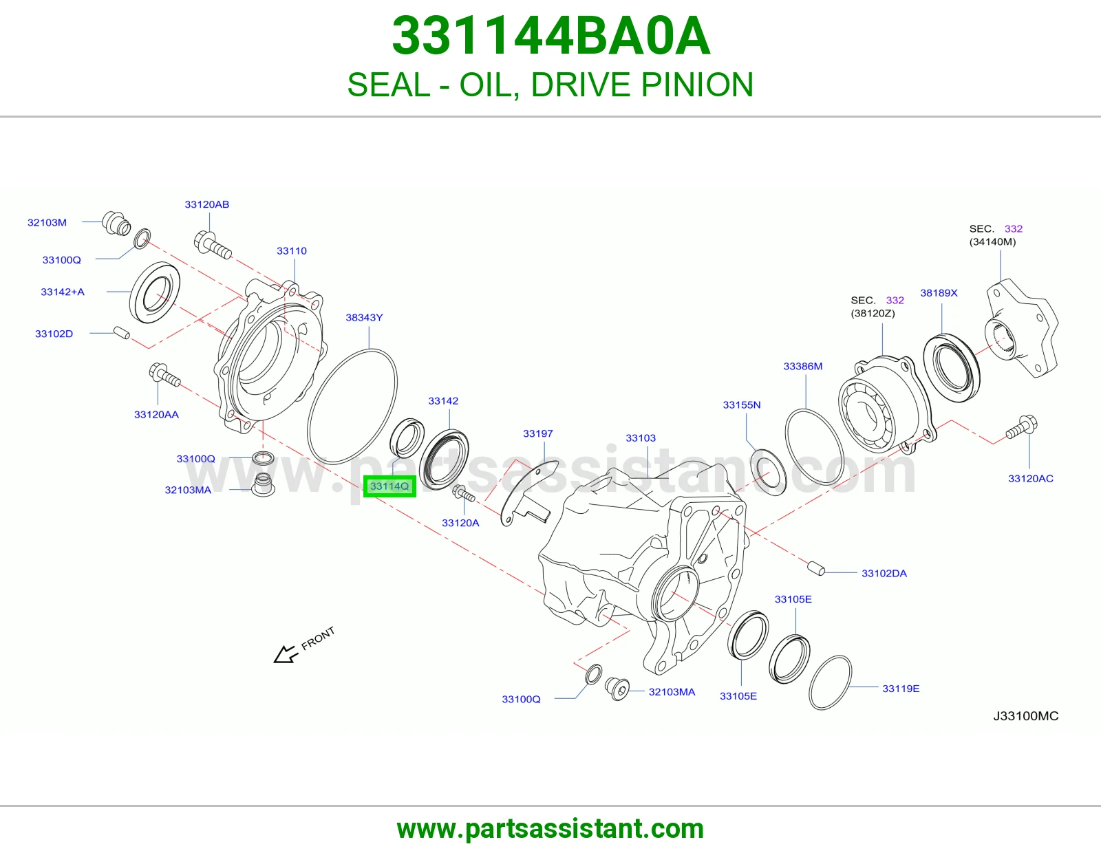 جلدة زيت بنيون دفرنس 331144BA0A
