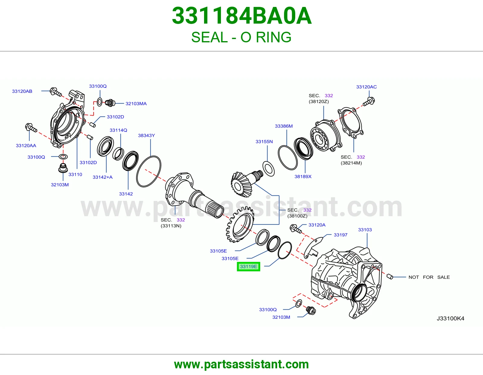 SEAL - O RING 331184BA0A