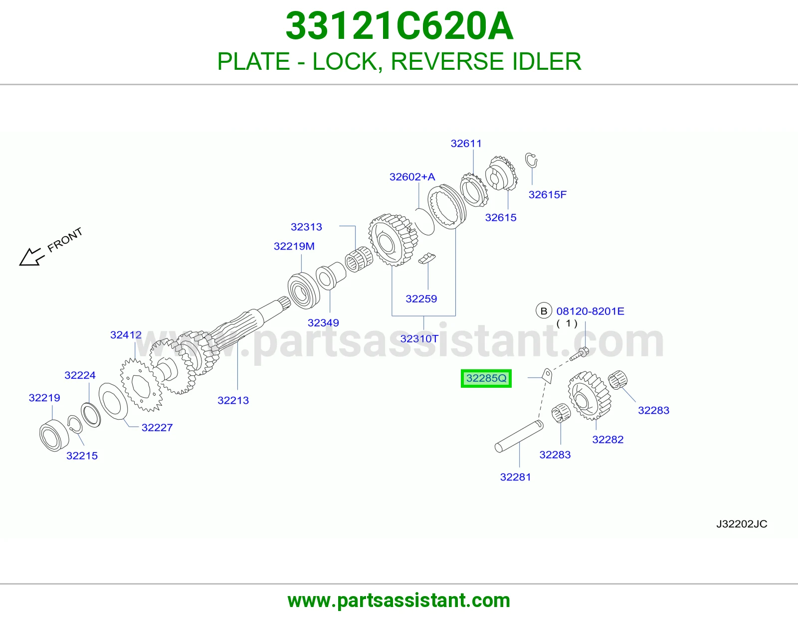 صاجة قفل ترس ريوس وسيط 33121C620A