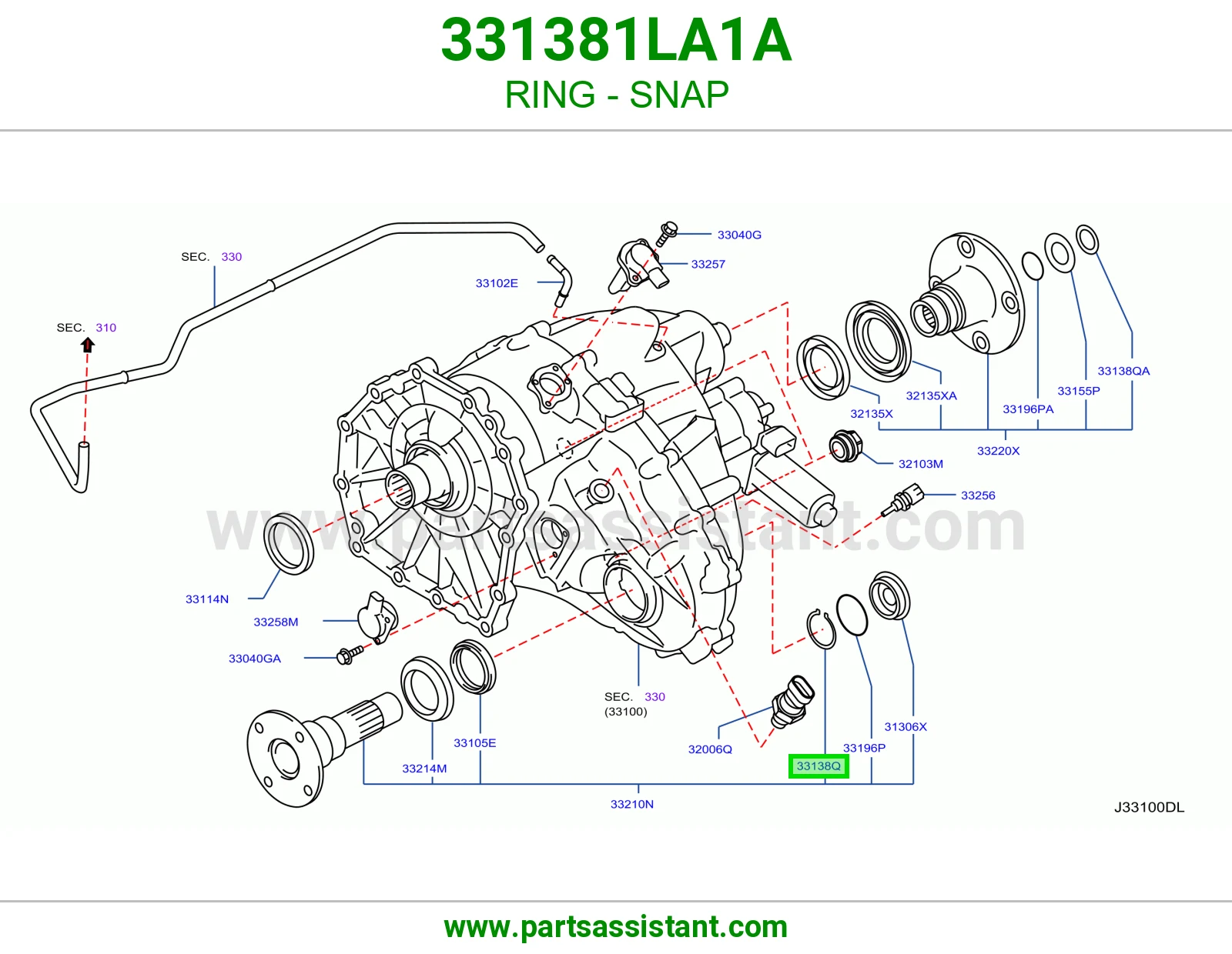 حلقة كلبس 331381LA1A