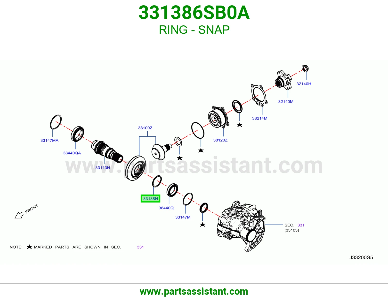 حلقة كلبس 331386SB0A