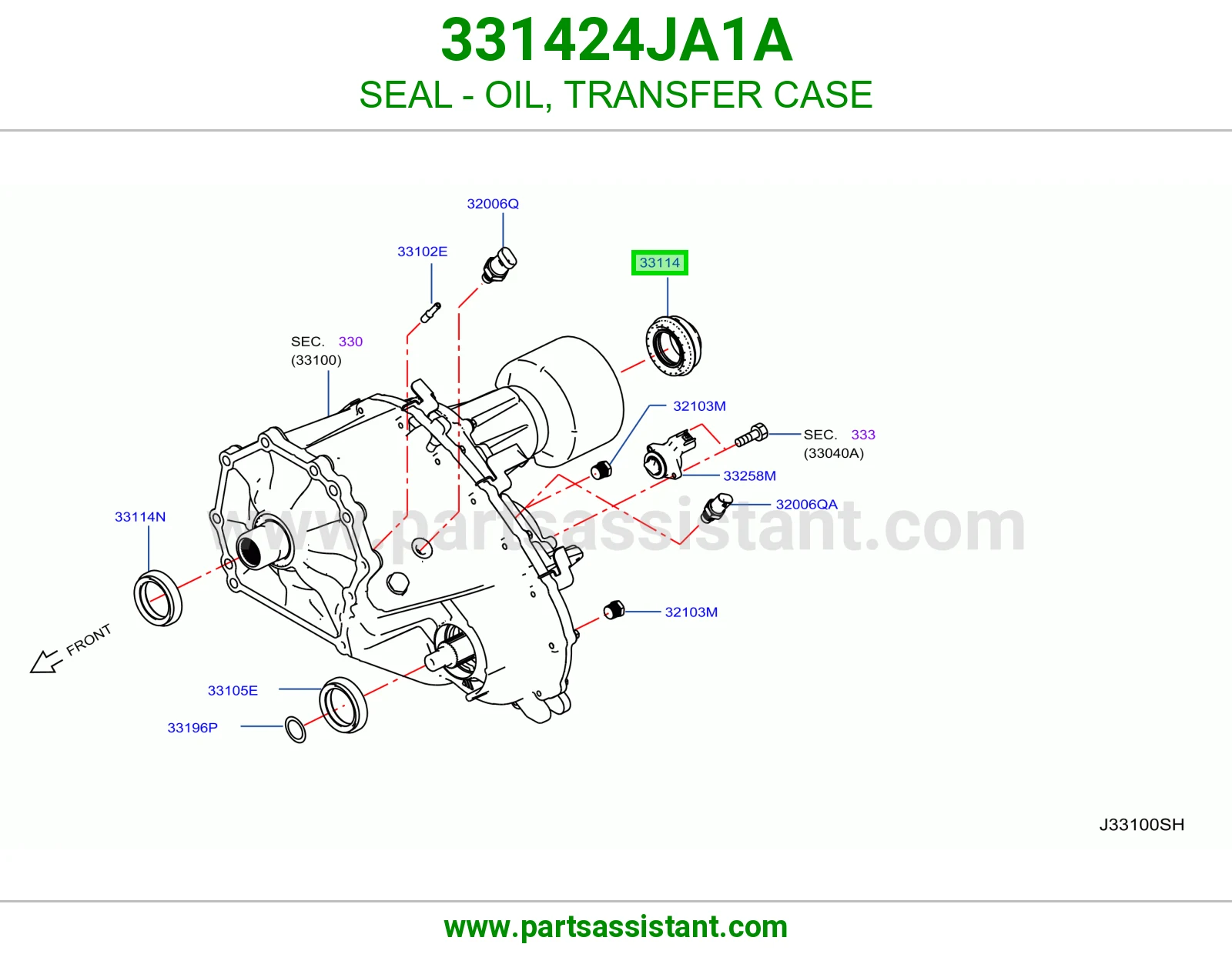 جلدة زيت علبة دبل 331424JA1A