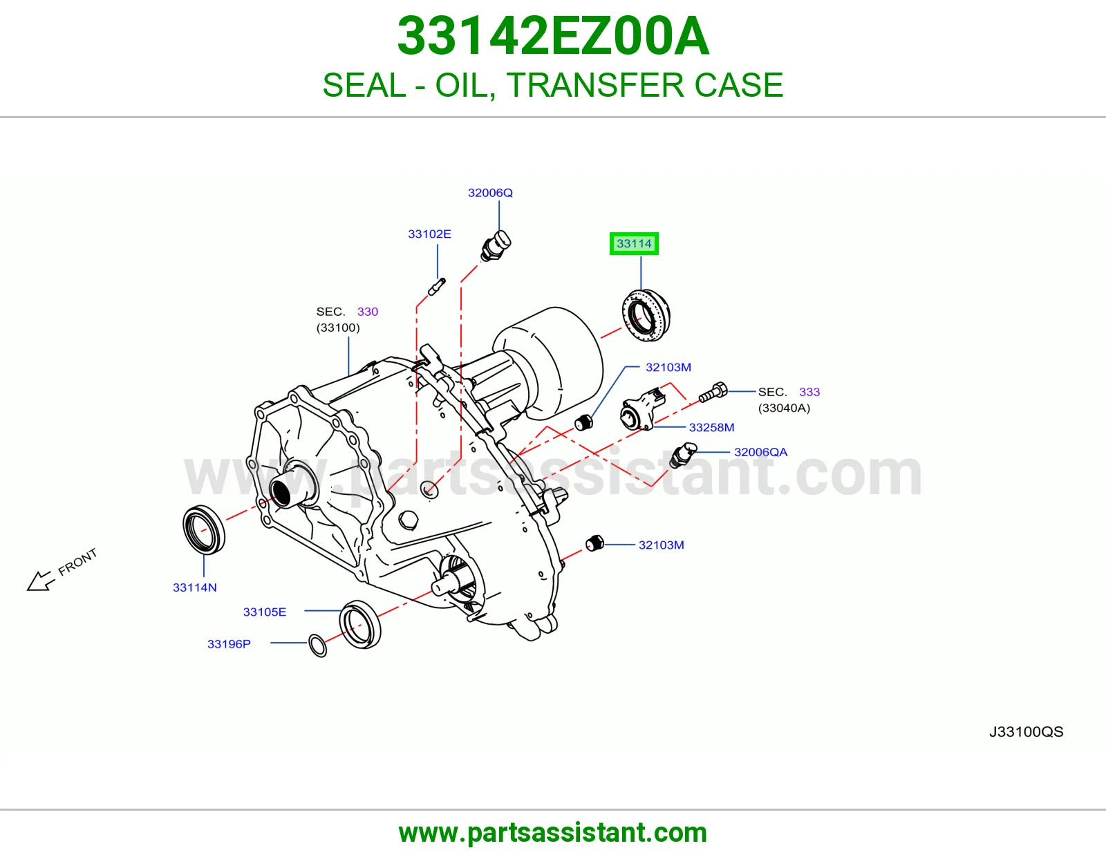 جلدة زيت علبة دبل 33142EZ00A