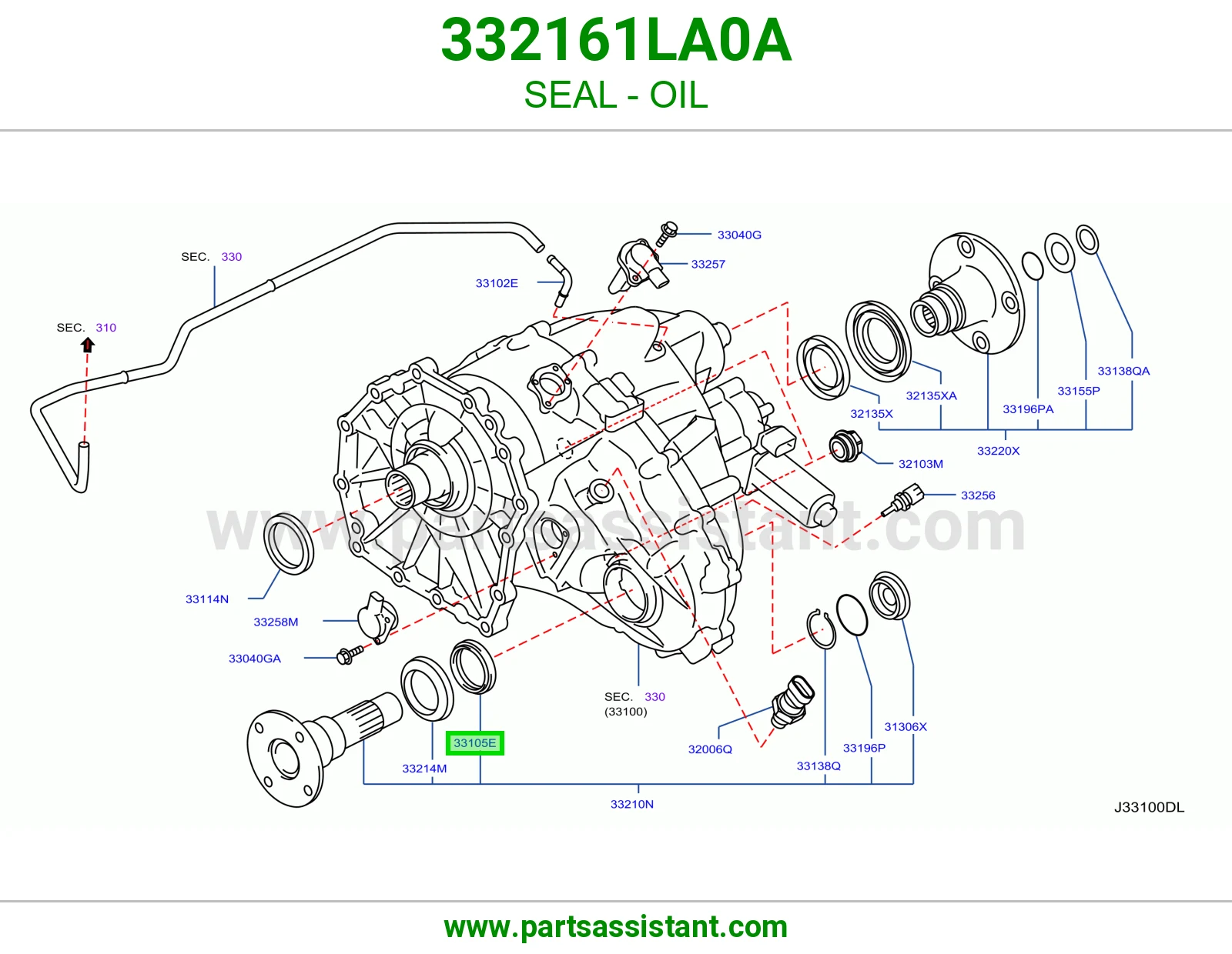 جلدة زيت 332161LA0A