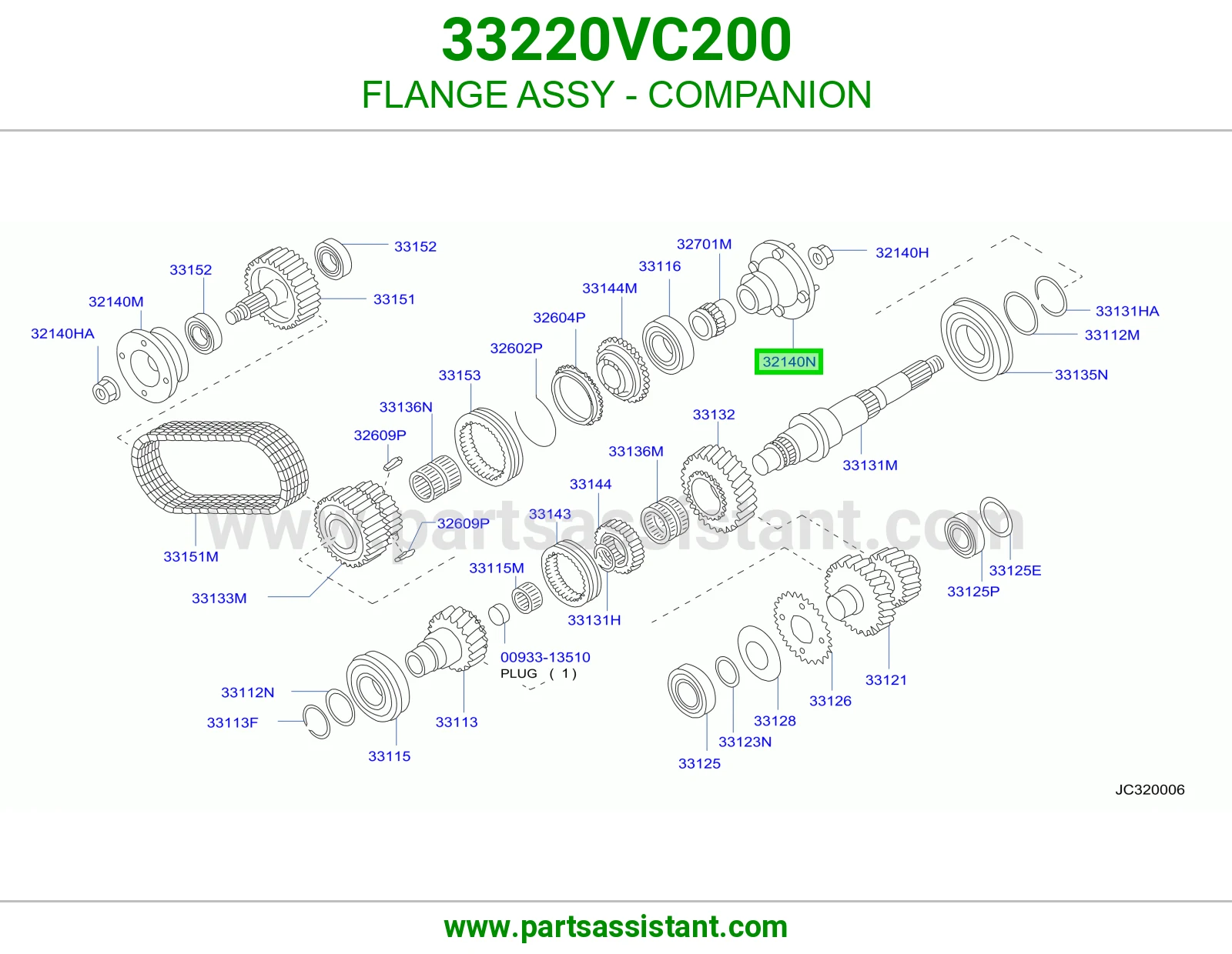 FLANGE ASSY - COMPANION 33220VC200