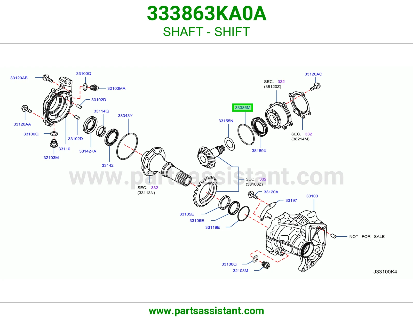 عمود تعشيق 333863KA0A