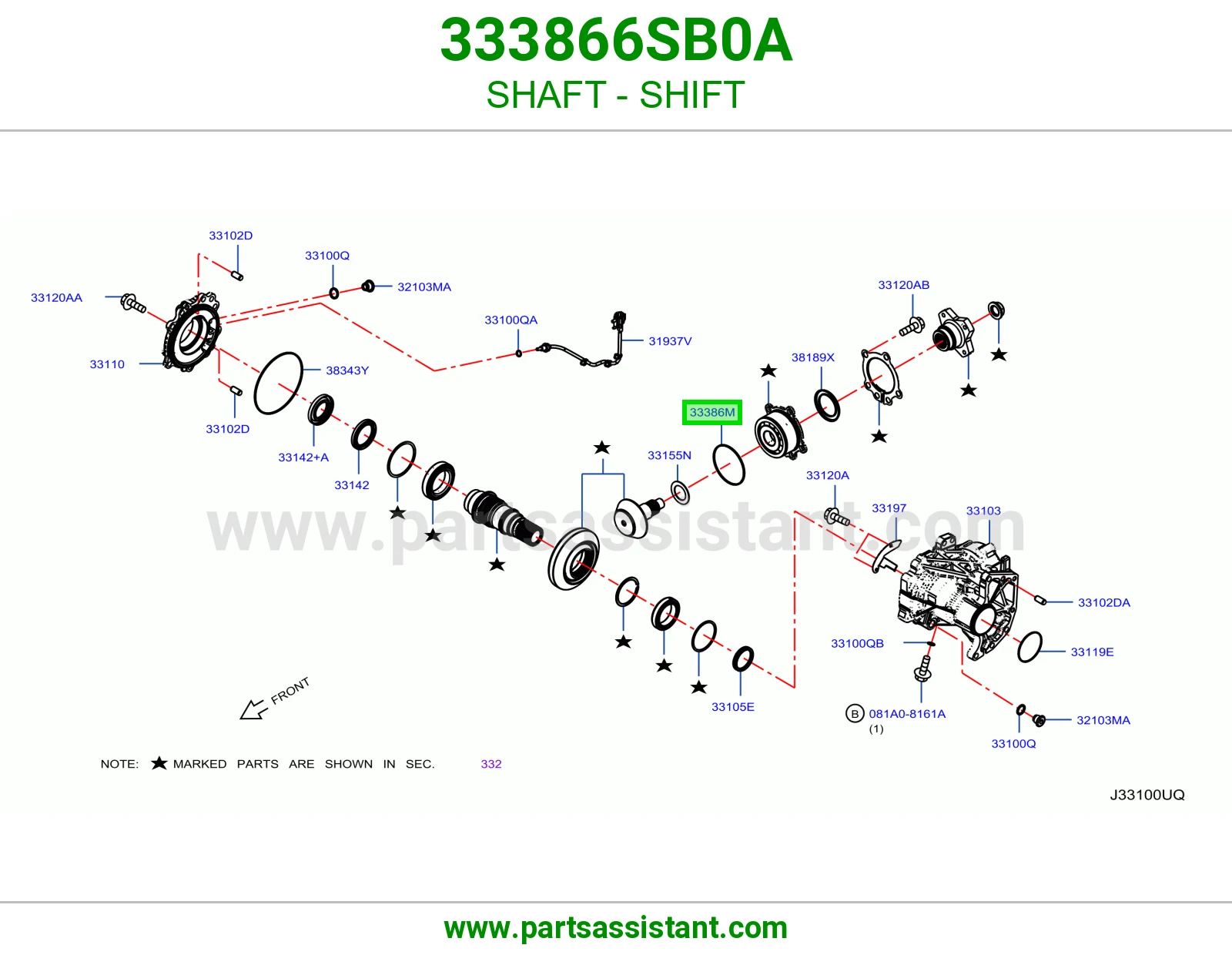 عمود تعشيق 333866SB0A